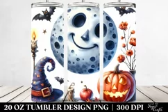 Funny Halloween Clipart, Moon 20 Oz Tumbler Product Image 2