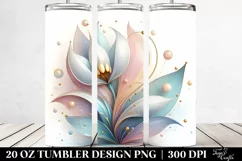 Abstract Glossy Snowdrop Clipart 20 Oz Tumbler Product Image 2
