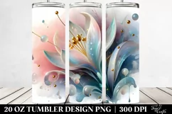 Abstract Glossy Snowdrop Clipart 20 Oz Tumbler Product Image 2