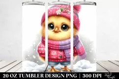 Cute Winter Baby Chicken | 20 oz Tumbler Product Image 2