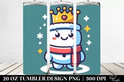 Colorful Winter Crown Design, High-Res 20 Oz Tumbler Product Image 2