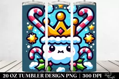 Colorful Winter Crown Design, High-Res 20 Oz Tumbler Product Image 2