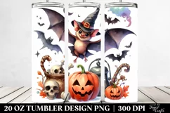 Funny Halloween Clipart, Bat 20 Oz Tumbler Product Image 2