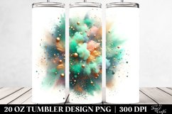 Colorful Greenish Particles with Foil | 20 Oz Tumbler Product Image 2