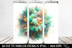 Colorful Greenish Particles with Foil | 20 Oz Tumbler Product Image 2