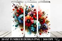 Colorful Poppy Stained | 20 oz Tumbler Product Image 2