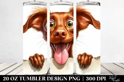 Funny Crazy Vizsla with Big Eyes | 20 Oz Tumbler Product Image 2