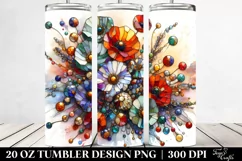 Colorful Poppy Stained | 20 oz Tumbler Product Image 2