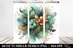 Colorful Greenish Particles with Foil | 20 Oz Tumbler Product Image 2