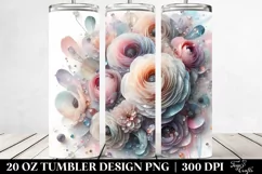 Abstract Shiny Ranunculus Clipart 20 Oz Tumbler Product Image 2