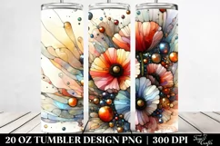 Colorful Poppy Stained | 20 oz Tumbler Product Image 2