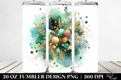 Colorful Greenish Particles with Foil | 20 Oz Tumbler Product Image 2