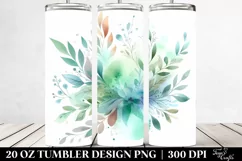 Colorful Greenish Background | 20 Oz Tumbler Product Image 2