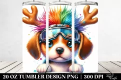 Expressive Beagle with Crazy Haircut 20 Oz Tumbler Product Image 2