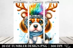 Expressive Beagle with Crazy Haircut 20 Oz Tumbler Product Image 2