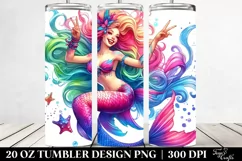 Mermaid Jumping Funny | 20 oz Tumbler Product Image 2