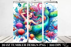 Mermaid Jumping Funny | 20 oz Tumbler Product Image 2