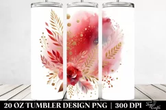 Colorful Redish Background with Foil | 20 Oz Tumbler Product Image 2