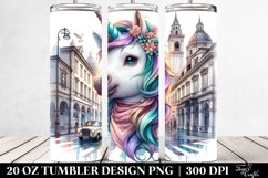 Italian Street Unicorn Baby. 20 Oz Tumbler Design Product Image 2