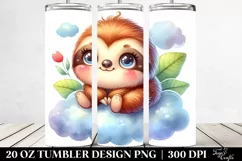 Colorful Baby Sloth Cloud | 20 Oz Tumbler Product Image 2