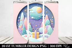 3D Gift Clipart in Pastel Colors, 20 Oz Tumbler Product Image 2