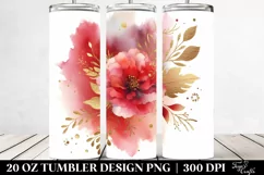 Colorful Redish Background with Foil | 20 Oz Tumbler Product Image 2