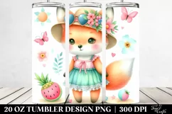 Colorful Baby Fox Dressed for Summer | 20 Oz Tumbler Product Image 2