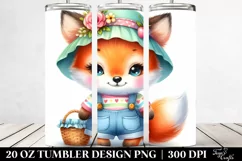 Colorful Cute Summer Baby Fox | 20 Oz Tumbler Product Image 2