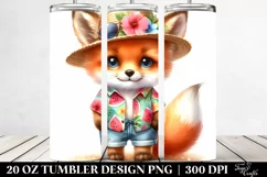 Colorful Cute Summer Baby Fox | 20 Oz Tumbler Product Image 2