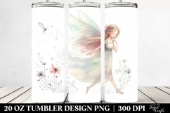 Whimsical Running Fairy Clipart, 20 Oz Tumbler Product Image 2