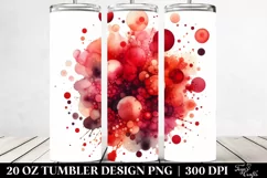 Colorful Redish Particles with Drips | 20 Oz Tumbler Product Image 2