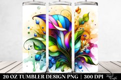 Colorful Stained Calla Lily | 20 oz Tumbler Product Image 2