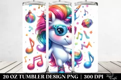 Cute Funny Unicorn Dancing 20 Oz Tumbler Product Image 2