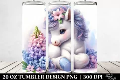 Baby Unicorn Hyacinth Frame|20 oz Tumbler Product Image 2