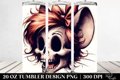 Whimsical Retro Skull Bow | 20 oz Tumbler Product Image 2