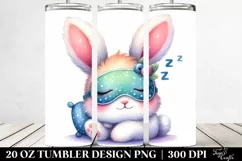 Colorful Baby Rabbit with Sleeping Mask | Tumbler Product Image 2