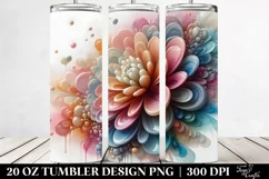 Abstract Pastel Zinnia Clipart 20 Oz Tumbler Product Image 2