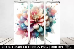 Abstract Pastel Zinnia Clipart 20 Oz Tumbler Product Image 2