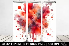 Colorful Redish Particles with Drips | 20 Oz Tumbler Product Image 2