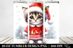 Cute Christmas Baby Cat | 20 oz Tumbler Product Image 2