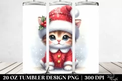 Cute Christmas Baby Cat | 20 oz Tumbler Product Image 2