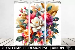 Vibrant Gardenia Bouquet | 20 Oz Tumbler Product Image 2