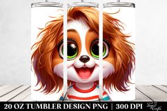 Colorful Baby Brittany Cartoon | 20 Oz Tumbler Product Image 2