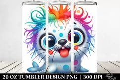 Colorful Crazy Cartoon Seal | 20 Oz Tumbler Product Image 2