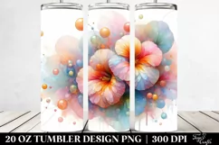 Nasturtium Watercolor Splash 20 Oz Tumbler Product Image 2