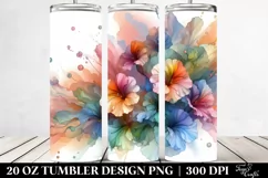 Nasturtium Watercolor Splash 20 Oz Tumbler Product Image 2