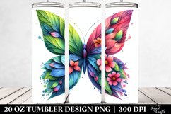 Butterfly Plant Leaves. 20 Oz Tumbler Design Product Image 2