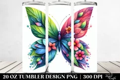 Butterfly Plant Leaves. 20 Oz Tumbler Design Product Image 2
