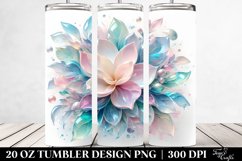 Gardenia Watercolor Splash 20 Oz Tumbler Product Image 2