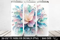 Gardenia Watercolor Splash 20 Oz Tumbler Product Image 2
